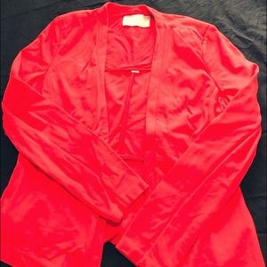 Red knit blazer